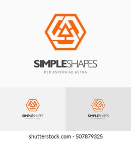 Modern colorful abstract vector logo or element design. Best for identity and logotypes. Simple shape.