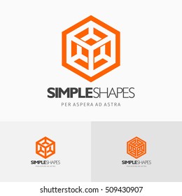 Modern colorful abstract vector logo or element design. Best for identity and logotypes. Simple shape.