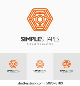 Modern colorful abstract vector logo or element design. Best for identity and logotypes. Simple shape.
