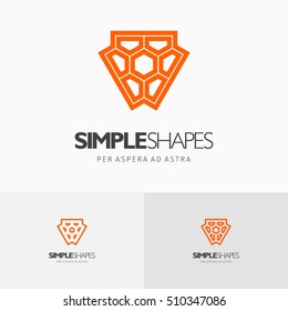 Modern colorful abstract vector logo or element design. Best for identity and logotypes. Simple shape.
