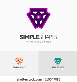 Modern colorful abstract vector logo or element design. Best for identity and logotypes. Simple shape.