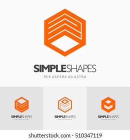 Modern colorful abstract vector logo or element design. Best for identity and logotypes. Simple shape.