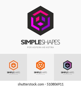 Modern colorful abstract vector logo or element design. Best for identity and logotypes. Simple shape.