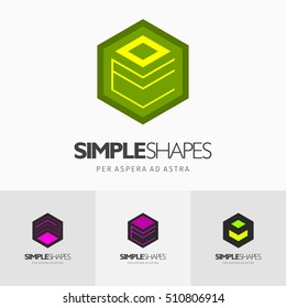 Modern colorful abstract vector logo or element design. Best for identity and logotypes. Simple shape.