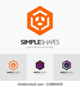 Modern colorful abstract vector logo or element design. Best for identity and logotypes. Simple shape.