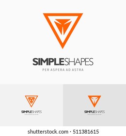 Modern colorful abstract vector logo or element design. Best for identity and logotypes. Simple shape.
