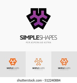 Modern colorful abstract vector logo or element design. Best for identity and logotypes. Simple shape.
