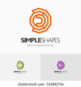 Modern colorful abstract vector logo or element design. Best for identity and logotypes. Simple shape.