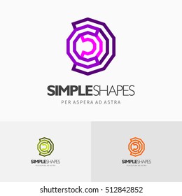Modern colorful abstract vector logo or element design. Best for identity and logotypes. Simple shape.