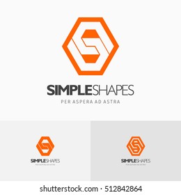 Modern colorful abstract vector logo or element design. Best for identity and logotypes. Simple shape.