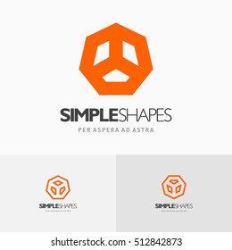 Modern colorful abstract vector logo or element design. Best for identity and logotypes. Simple shape.