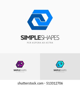 Modern colorful abstract vector logo or element design. Best for identity and logotypes. Simple shape.