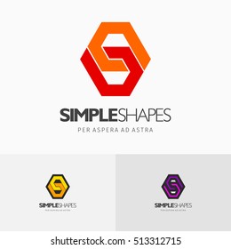 Modern colorful abstract vector logo or element design. Best for identity and logotypes. Simple shape.