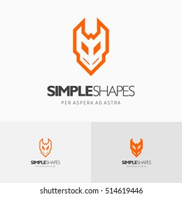 Modern colorful abstract vector logo or element design. Best for identity and logotypes. Simple shape.