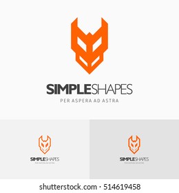 Modern colorful abstract vector logo or element design. Best for identity and logotypes. Simple shape.