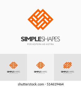Modern colorful abstract vector logo or element design. Best for identity and logotypes. Simple shape.