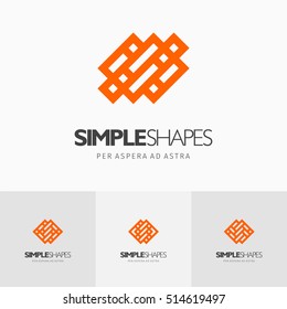 Modern colorful abstract vector logo or element design. Best for identity and logotypes. Simple shape.