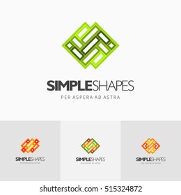 Modern colorful abstract vector logo or element design. Best for identity and logotypes. Simple shape.