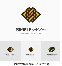 Modern colorful abstract vector logo or element design. Best for identity and logotypes. Simple shape.