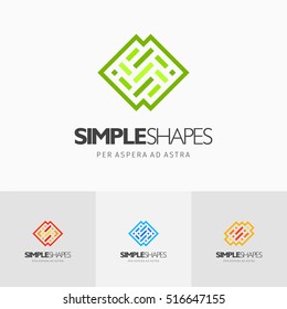 Modern colorful abstract vector logo or element design. Best for identity and logotypes. Simple shape.