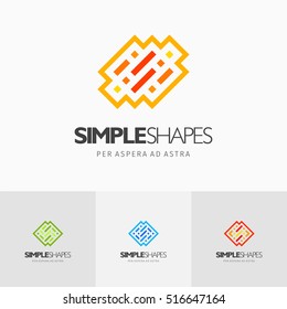 Modern colorful abstract vector logo or element design. Best for identity and logotypes. Simple shape.