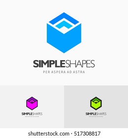 Modern colorful abstract vector logo or element design. Best for identity and logotypes. Simple shape.