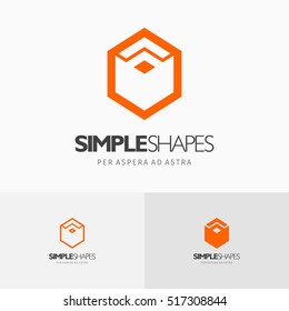 Modern colorful abstract vector logo or element design. Best for identity and logotypes. Simple shape.