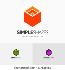 Modern colorful abstract vector logo or element design. Best for identity and logotypes. Simple shape.