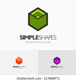 Modern colorful abstract vector logo or element design. Best for identity and logotypes. Simple shape.