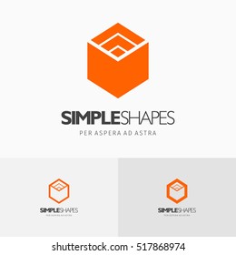 Modern colorful abstract vector logo or element design. Best for identity and logotypes. Simple shape.