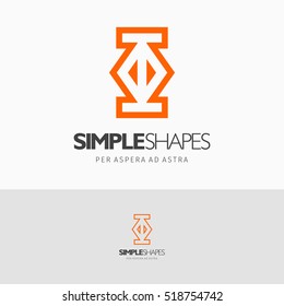Modern colorful abstract vector logo or element design. Best for identity and logotypes. Simple shape.