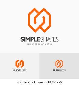 Modern colorful abstract vector logo or element design. Best for identity and logotypes. Simple shape.