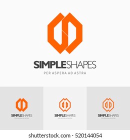 Modern colorful abstract vector logo or element design. Best for identity and logotypes. Simple shape.