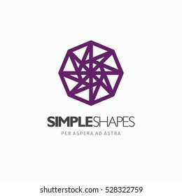 Modern colorful abstract vector logo or element design. Best for identity and logotypes. Simple shape.