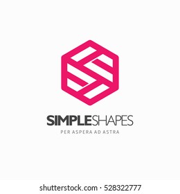 Modern colorful abstract vector logo or element design. Best for identity and logotypes. Simple shape.