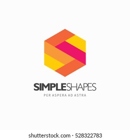 Modern colorful abstract vector logo or element design. Best for identity and logotypes. Simple shape.