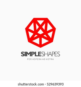 Modern colorful abstract vector logo or element design. Best for identity and logotypes. Simple shape.