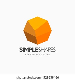 Modern colorful abstract vector logo or element design. Best for identity and logotypes. Simple shape.