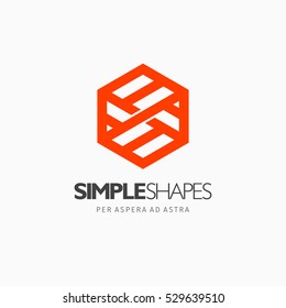 Diseño de elementos o logotipo vectorial abstracto moderno y colorido. Mejor para identidades y lotipos. Forma simple.