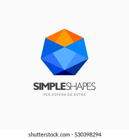 Modern colorful abstract vector logo or element design. Best for identity and logotypes. Simple shape.
