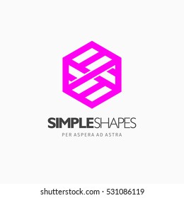 Modern colorful abstract vector logo or element design. Best for identity and logotypes. Simple shape.
