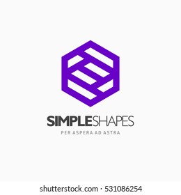 Modern colorful abstract vector logo or element design. Best for identity and logotypes. Simple shape.
