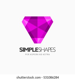 Modern colorful abstract vector logo or element design. Best for identity and logotypes. Simple shape.
