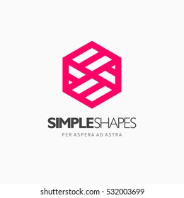 Modern colorful abstract vector logo or element design. Best for identity and logotypes. Simple shape.
