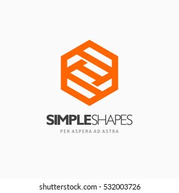 Modern colorful abstract vector logo or element design. Best for identity and logotypes. Simple shape.
