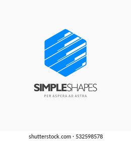 Modern colorful abstract vector logo or element design. Best for identity and logotypes. Simple shape.