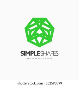 Modern colorful abstract vector logo or element design. Best for identity and logotypes. Simple shape.