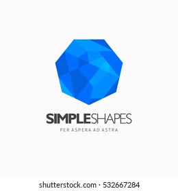 Modern colorful abstract vector logo or element design. Best for identity and logotypes. Simple shape.
