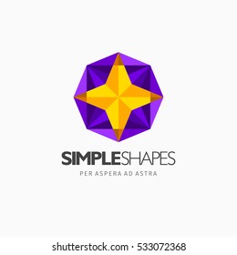 Modern colorful abstract vector logo or element design. Best for identity and logotypes. Simple shape.