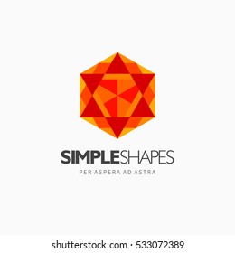 Modern colorful abstract vector logo or element design. Best for identity and logotypes. Simple shape.